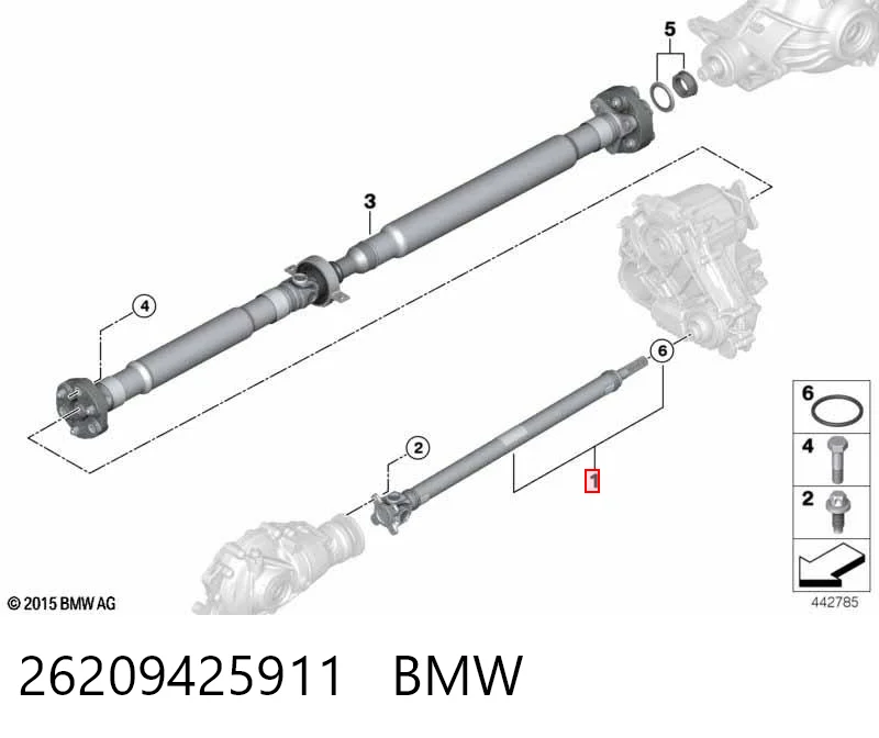 26209425911 BMW Wał Cardana, do mostu przedniego