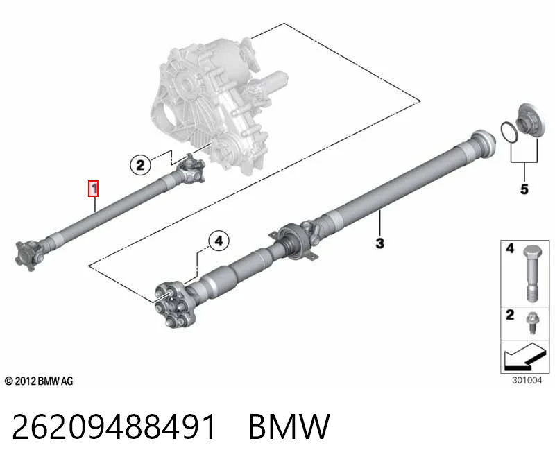 26209488491 BMW Wał Cardana, do mostu przedniego