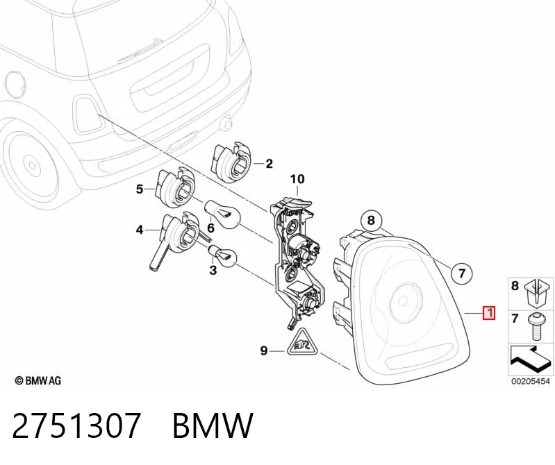 Do koszyka Lampa zespolona tylna lewa Mini Cooper  R56