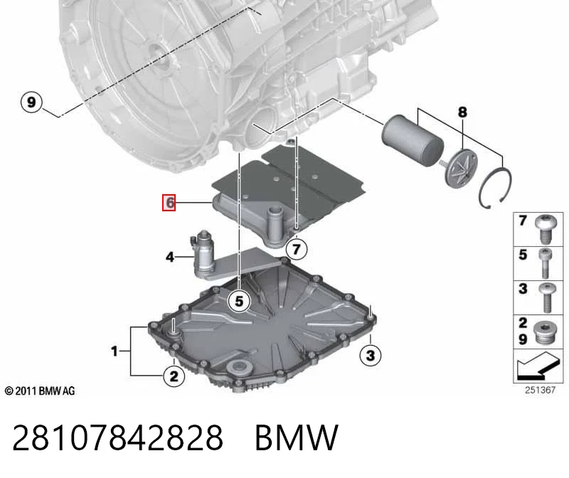 28107842828 BMW Filtr automatycznej skrzyni biegów