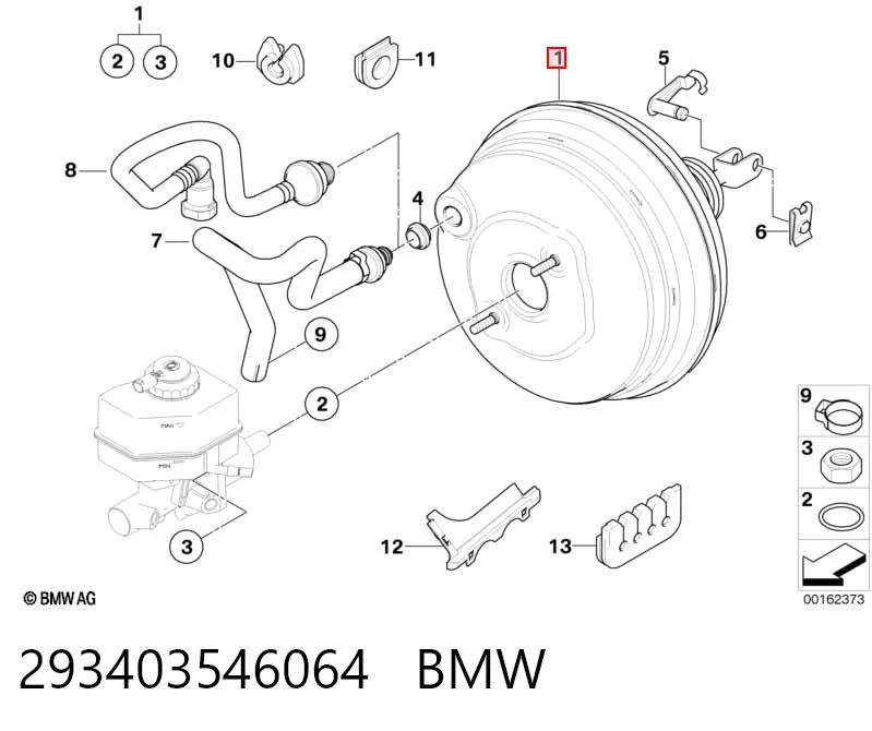 Wzmacniacz próżniowy hamulców do BMW X3  E83