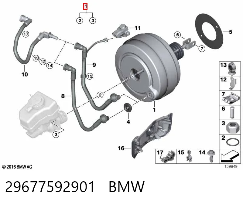  Wzmacniacz próżniowy hamulców BMW 1 