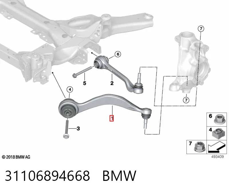 31106894668 BMW Silentblock przedniego wahacza dolnego