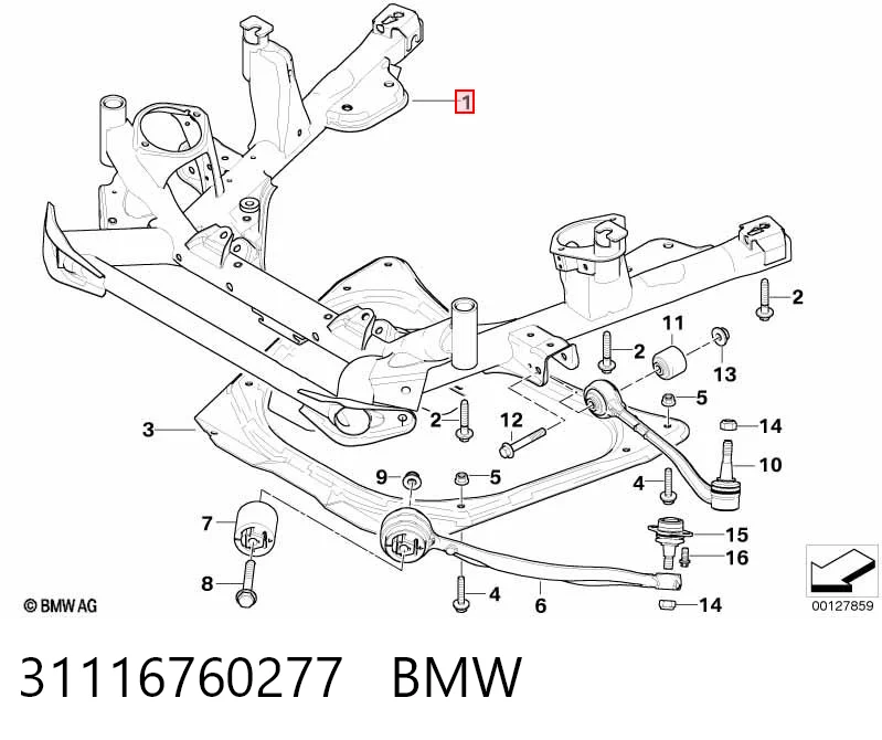 Korpus osi przedniej do BMW X5  E53