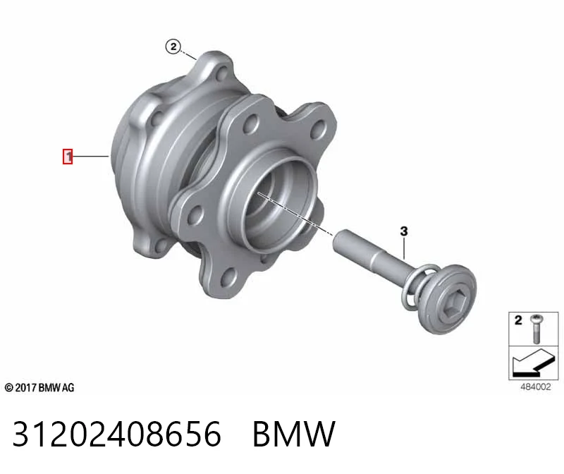 31202408656 BMW Piasta przednia