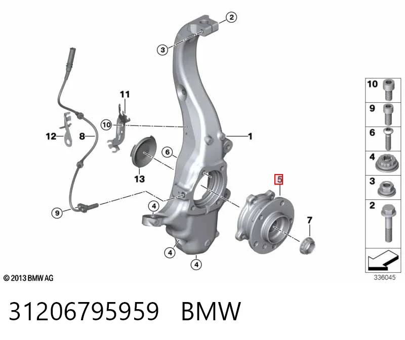 31206795959 BMW Piasta przednia