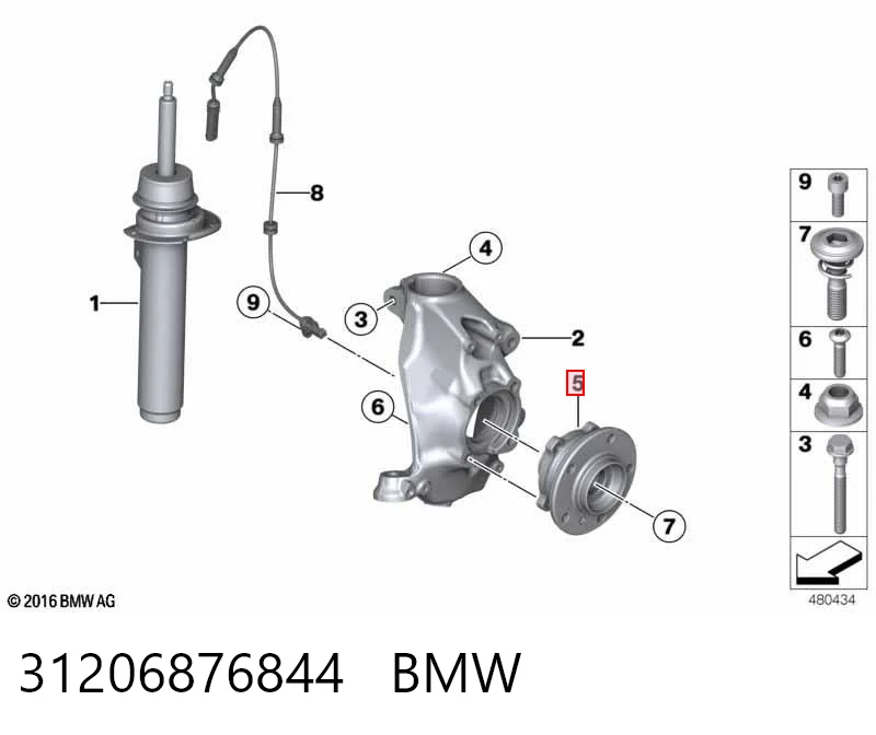 31206876844 BMW Piasta przednia