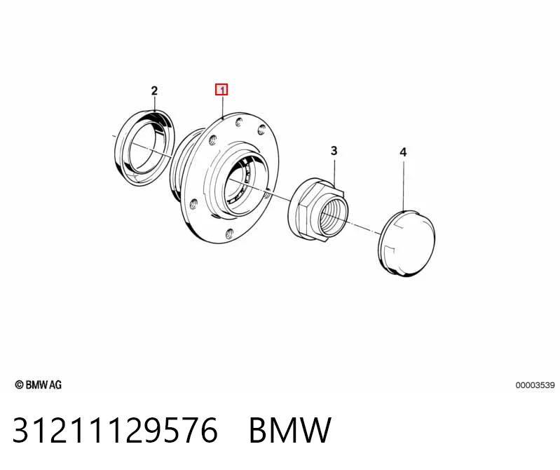 31211129576 BMW Piasta przednia