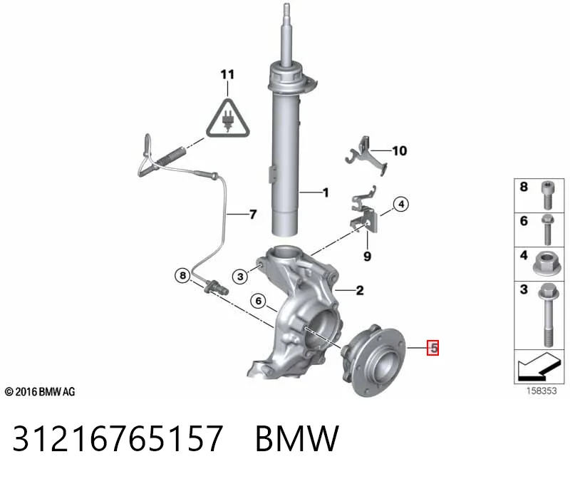31216765157 BMW Piasta przednia