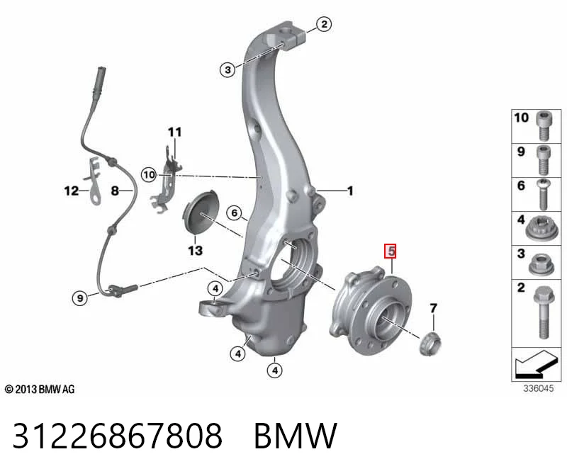 31226867808 BMW Piasta przednia