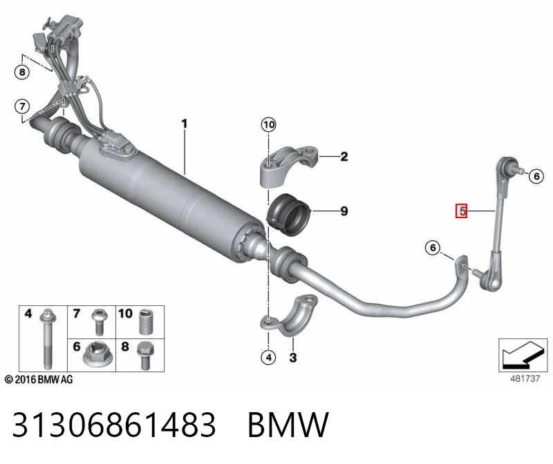 31306861483 BMW Łącznik stabilizatora przedniego