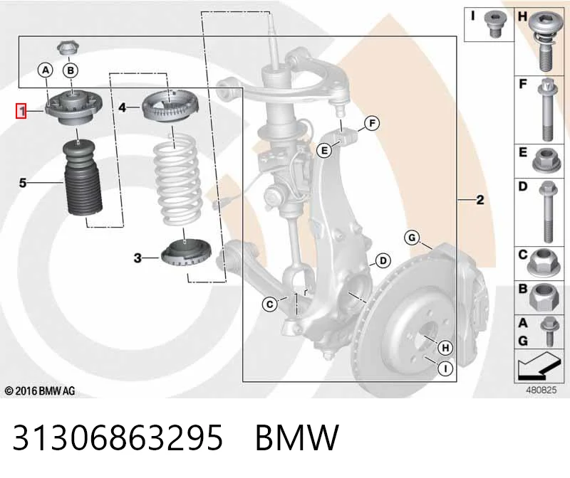 31306863295 BMW Poduszka amortyzatora przedniego