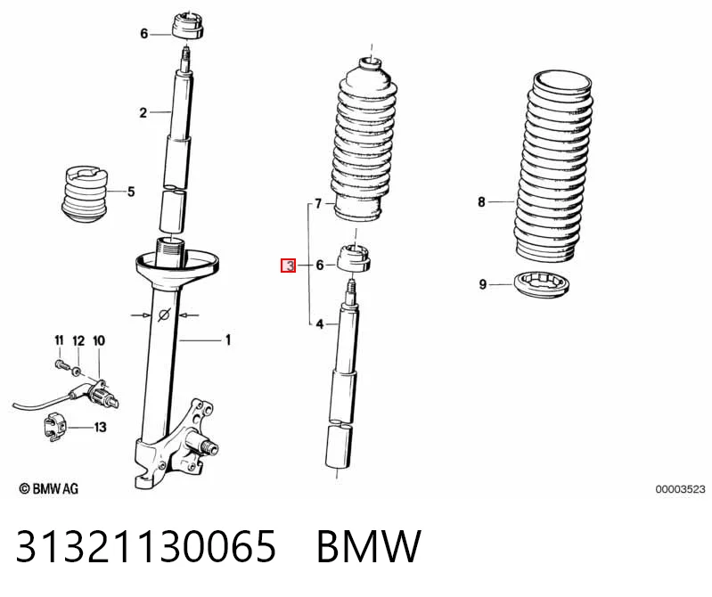 31321130065 BMW Amortyzator przedni