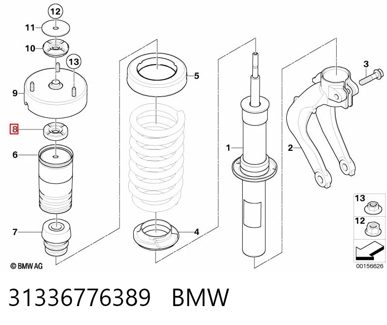31336776389 BMW Poduszka amortyzatora przedniego