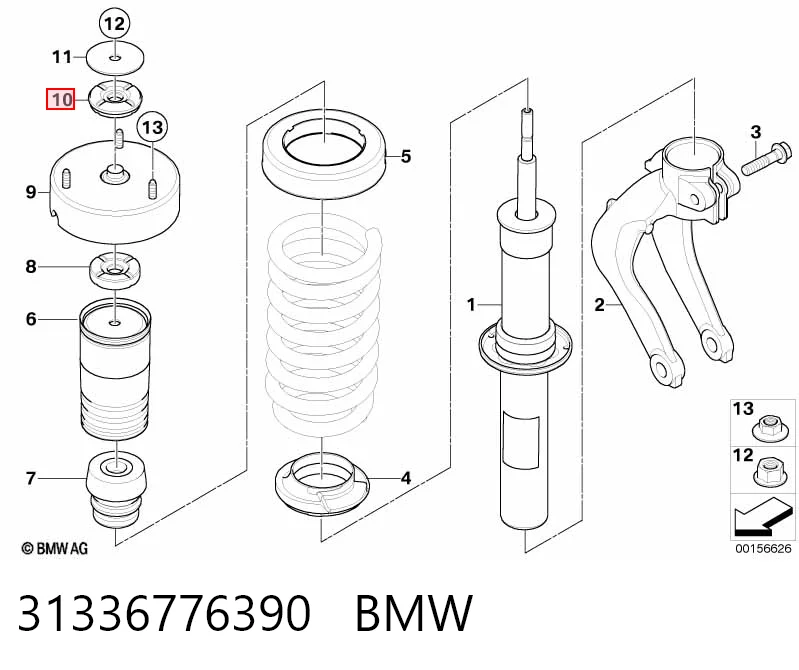 31336776390 BMW Łożysko podporowe amortyzatora przedniego