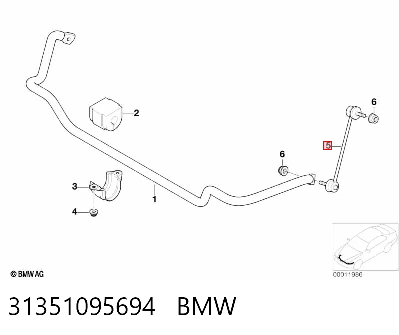 31351095694 BMW Łącznik stabilizatora przedniego