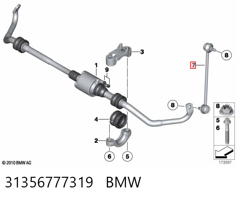 31356777319 BMW Łącznik stabilizatora przedniego