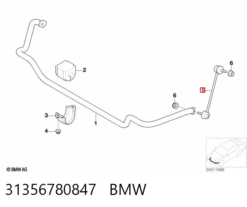 31356780847 BMW Łącznik stabilizatora przedniego