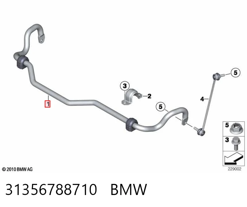 31356788710 BMW Stabilizator przedni