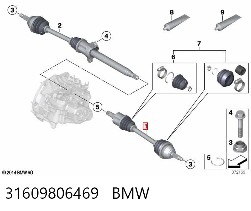 Półoś napędowa przednia lewa Mini COUNTRYMAN hatchback (R60) (2010 - 2016) cena, od 111,10 USD