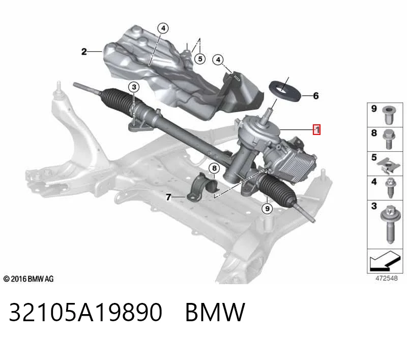 Listwa kierownicza (maglownica) BMW X1 SUV (F48) (2015 - 2022) cena, od 784,83 USD