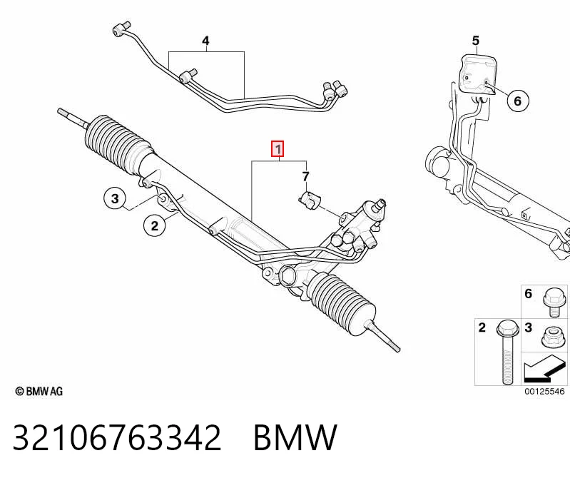  Listwa kierownicza (maglownica) BMW X5 