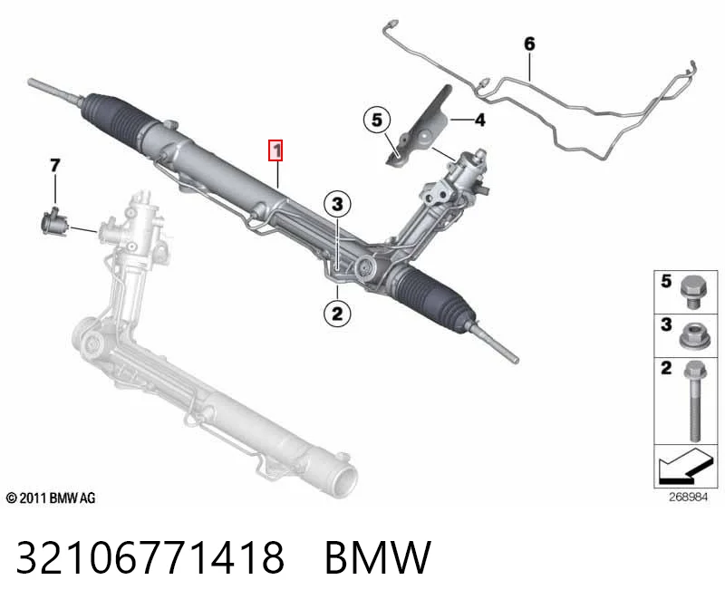 Listwa kierownicza (maglownica) BMW X5 SUV (E70) (2007 - 2013) cena, od 477,28 USD