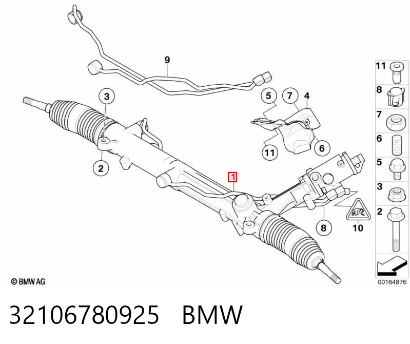 32106780925 BMW Listwa kierownicza (maglownica)