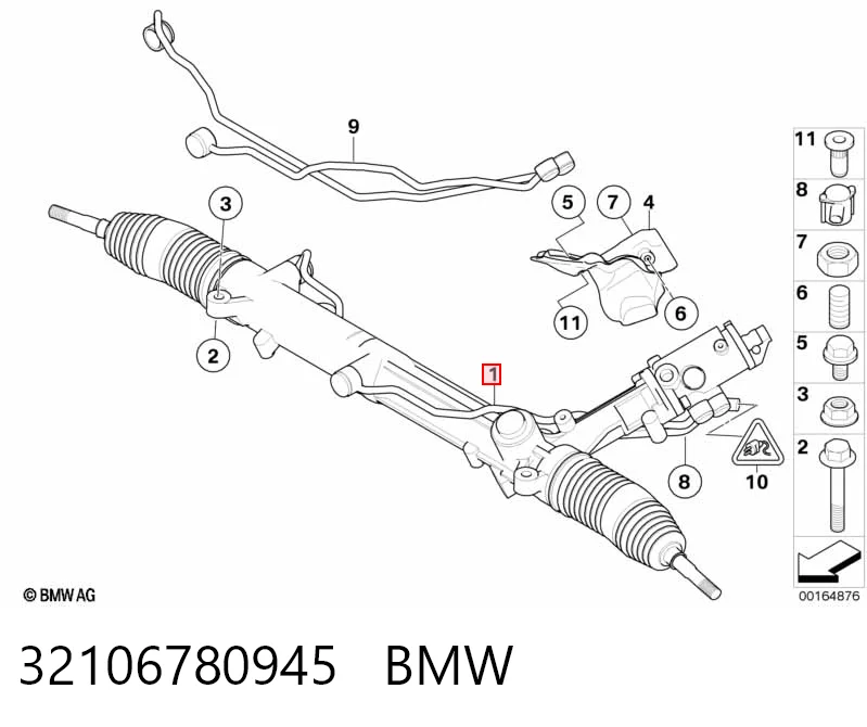 32106780945 BMW Listwa kierownicza (maglownica)