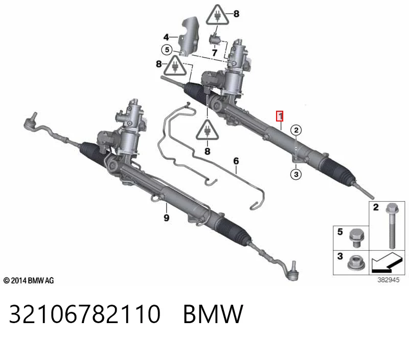 32106782110 BMW Listwa kierownicza (maglownica)