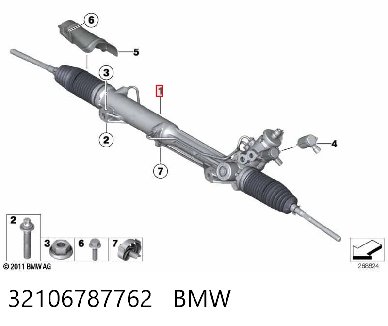 32106787762 BMW Listwa kierownicza (maglownica)