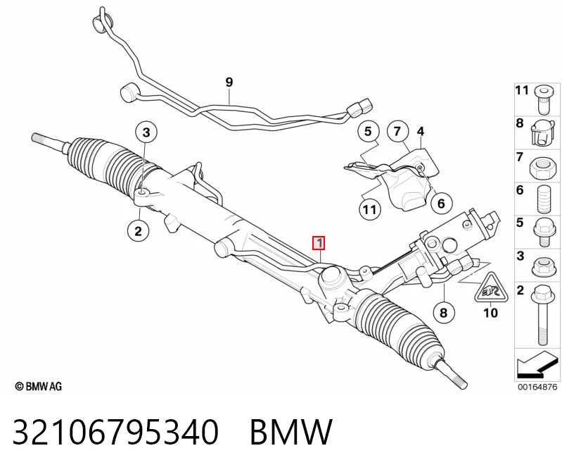 32106795340 BMW Listwa kierownicza (maglownica)