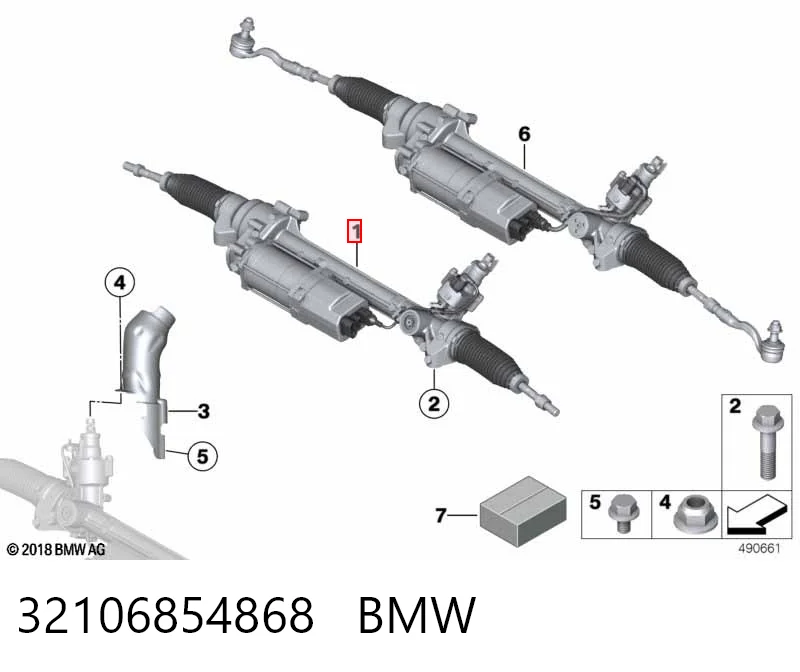 Do koszyka Listwa kierownicza (maglownica) BMW X3  F25