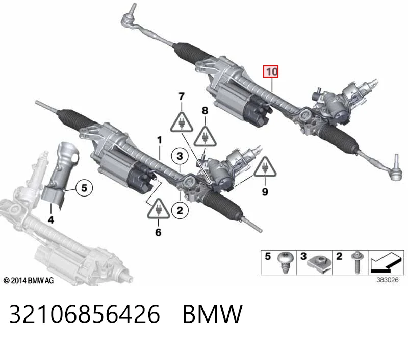 32106856426 BMW Listwa kierownicza (maglownica)