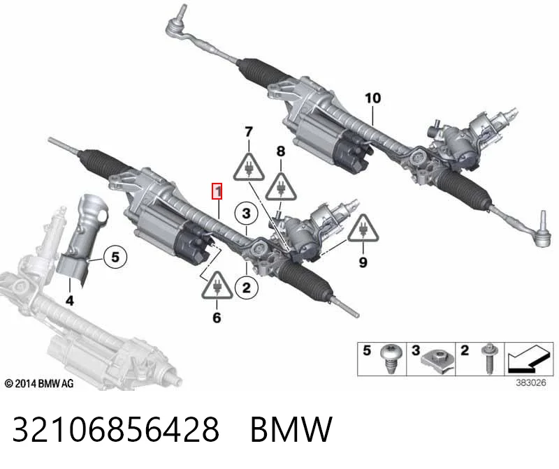 32106856428 BMW Listwa kierownicza (maglownica)
