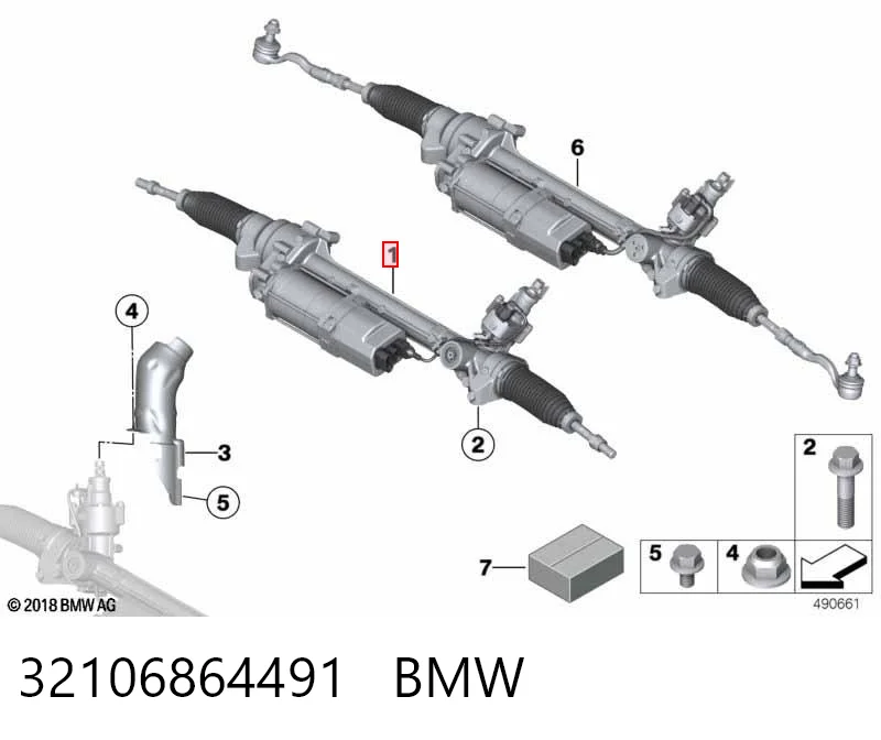 32106864491 BMW Listwa kierownicza (maglownica)
