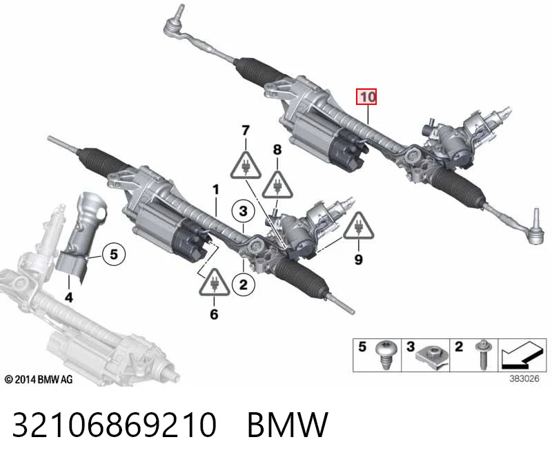 32106869210 BMW Listwa kierownicza (maglownica)