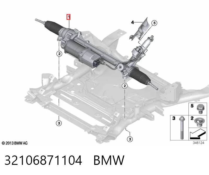32106871104 BMW Listwa kierownicza (maglownica)