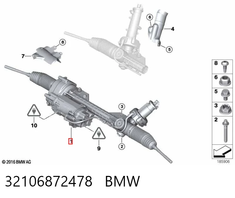32106872478 BMW Listwa kierownicza (maglownica)