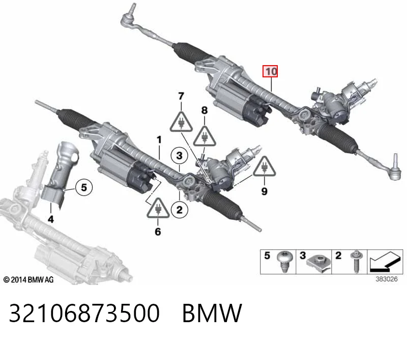 32106873500 BMW Listwa kierownicza (maglownica)