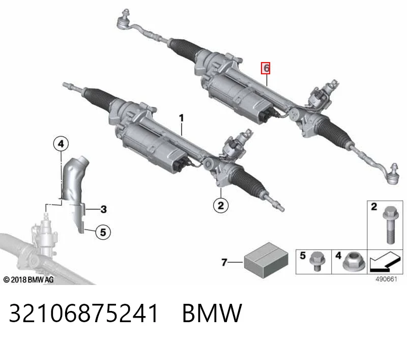 32106875241 BMW Listwa kierownicza (maglownica)