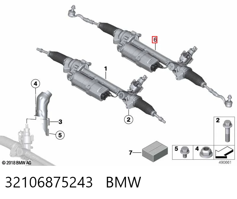 32106875243 BMW Listwa kierownicza (maglownica)