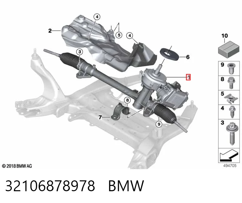Listwa kierownicza (maglownica) BMW X1 SUV (F48) (2015 - 2022) cena, od 784,83 USD