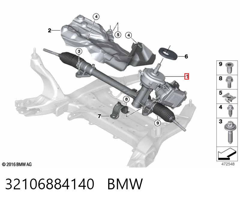 Listwa kierownicza (maglownica) Mini COUNTRYMAN kombi (F60) (2016 - 2026) cena, od 287,39 USD