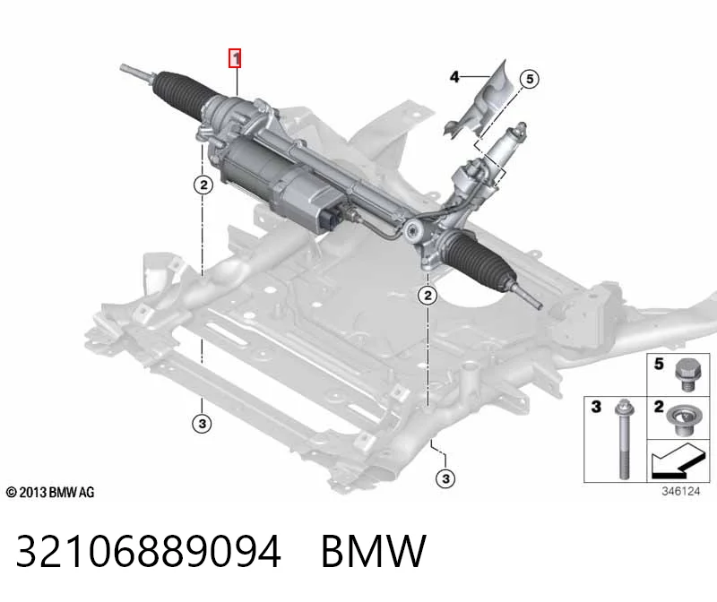 32106889094 BMW Listwa kierownicza (maglownica)