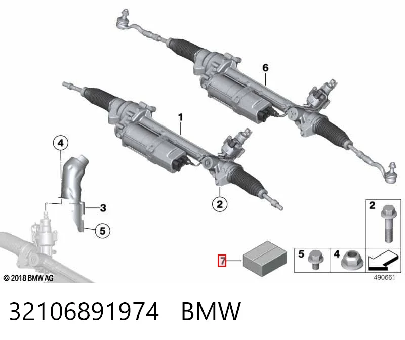 32106891974 BMW Zestaw naprawczy maglownicy (mechanizmu) (zestaw uszczelniaczy)