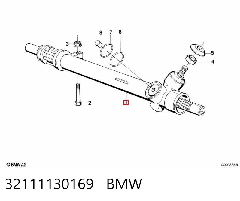 Listwa kierownicza (maglownica) BMW 3 sedana (E30) (1982 - 1992) cena, od 94,59 USD
