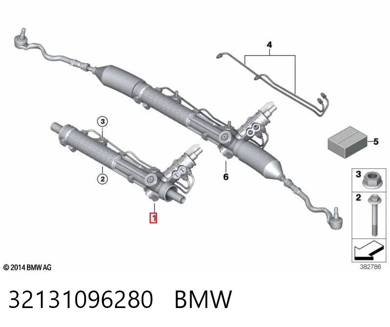 32131096280 BMW Listwa kierownicza (maglownica)