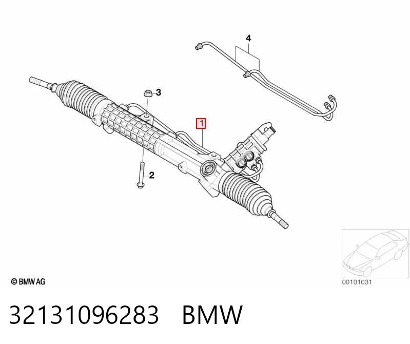 32131096283 BMW Listwa kierownicza (maglownica)