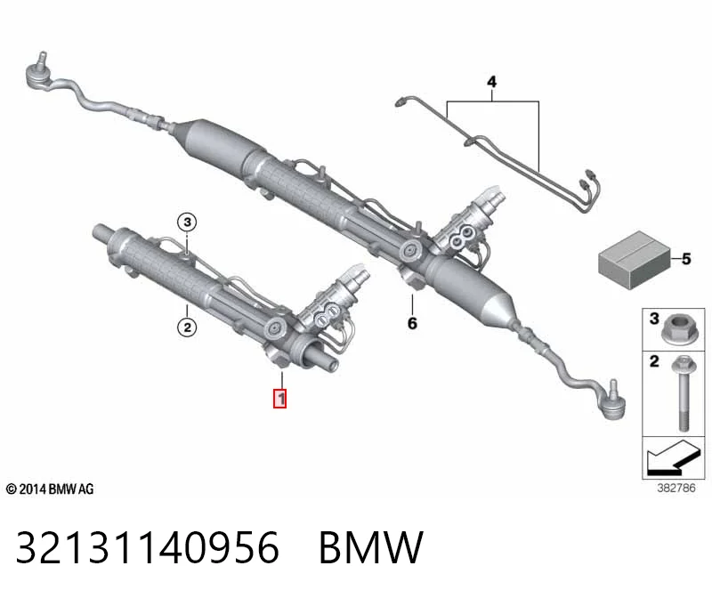 32131140956 BMW Listwa kierownicza (maglownica)